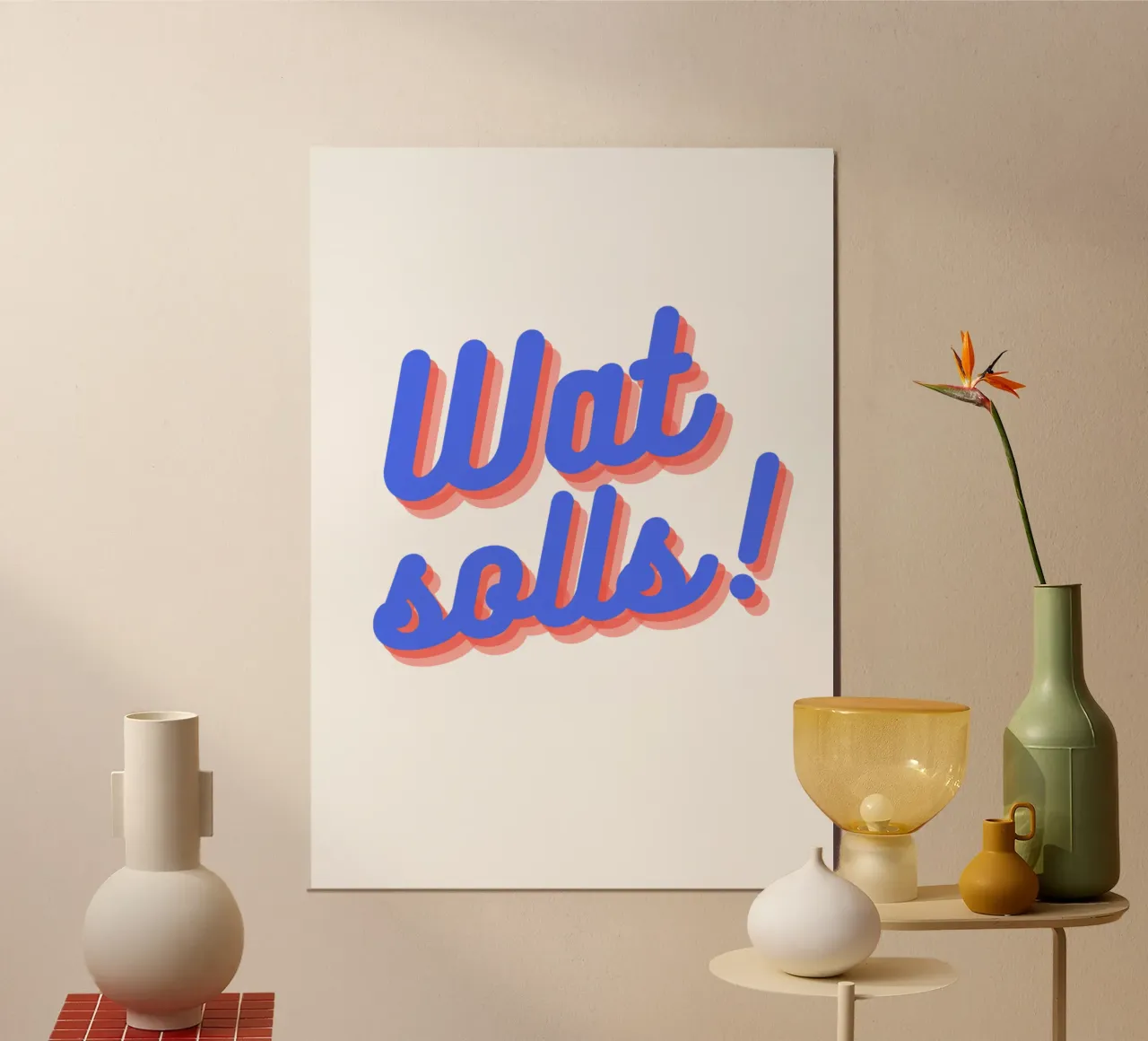 Wat solls? - Spruch Ruhrgebiet, Ruhrpott - Typographie poster de keinkonzept