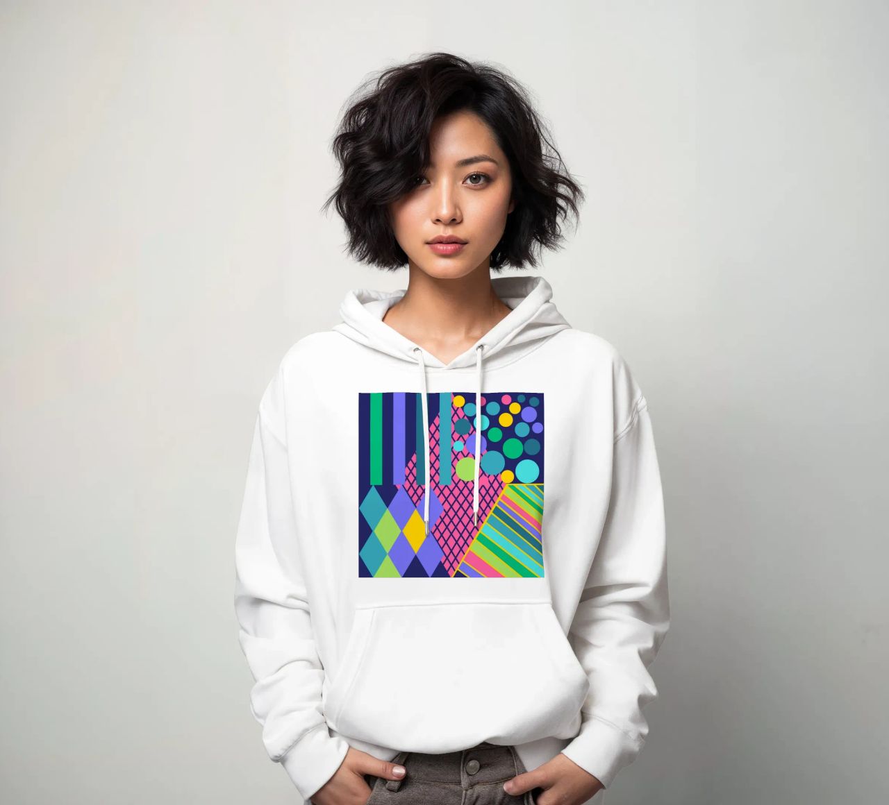 Mathe macht glücklich! Dunkelblau sudadera con capucha de Miris bunte Modewelt