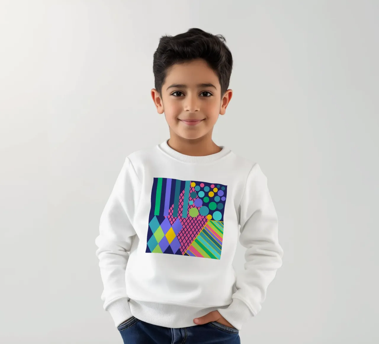 Mathe macht glücklich! Dunkelblau kids sweatshirt by Miris bunte Modewelt