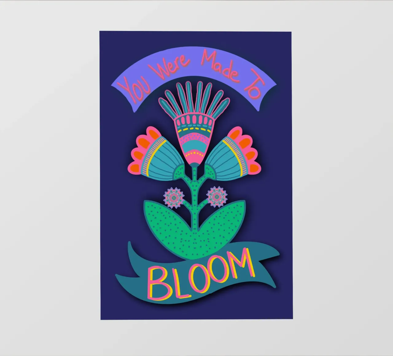 Bloom dunkelblau telo in pvc da Miris bunte Modewelt