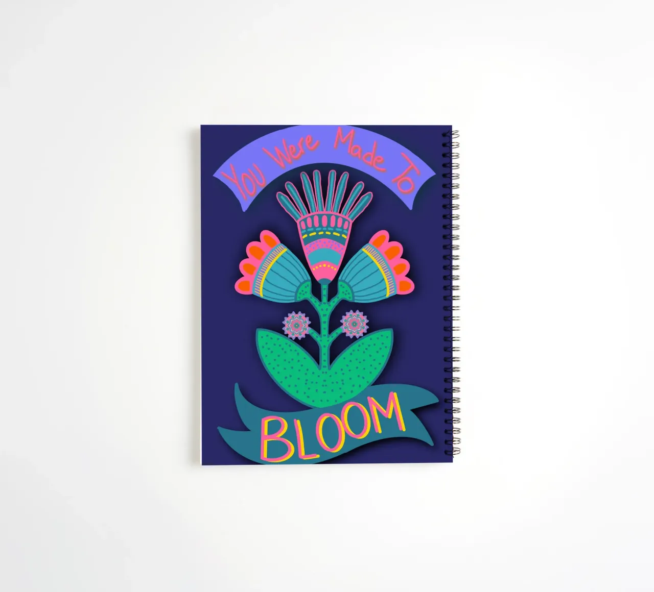 Bloom dunkelblau spiral notebook by Miris bunte Modewelt