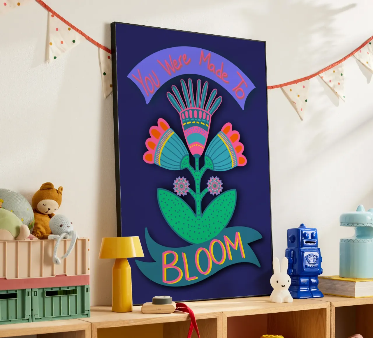 Bloom dunkelblau alluminio dibond da Miris bunte Modewelt