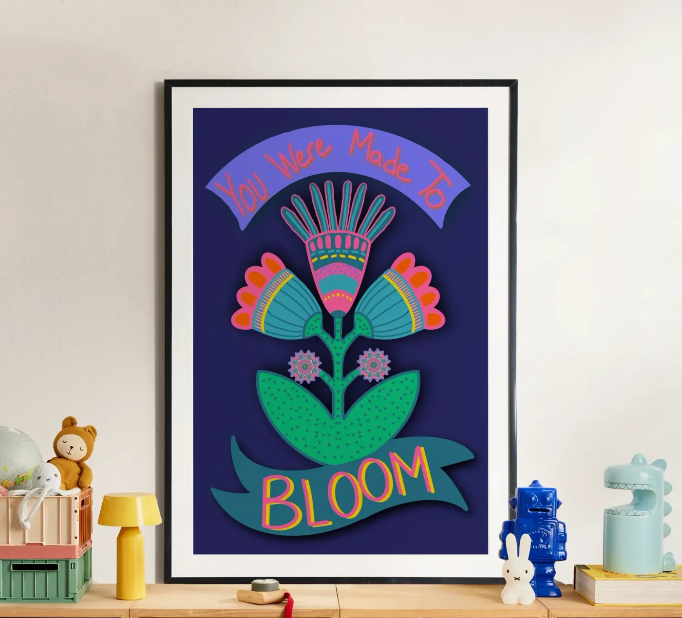 Bloom dunkelblau poster da Miris bunte Modewelt