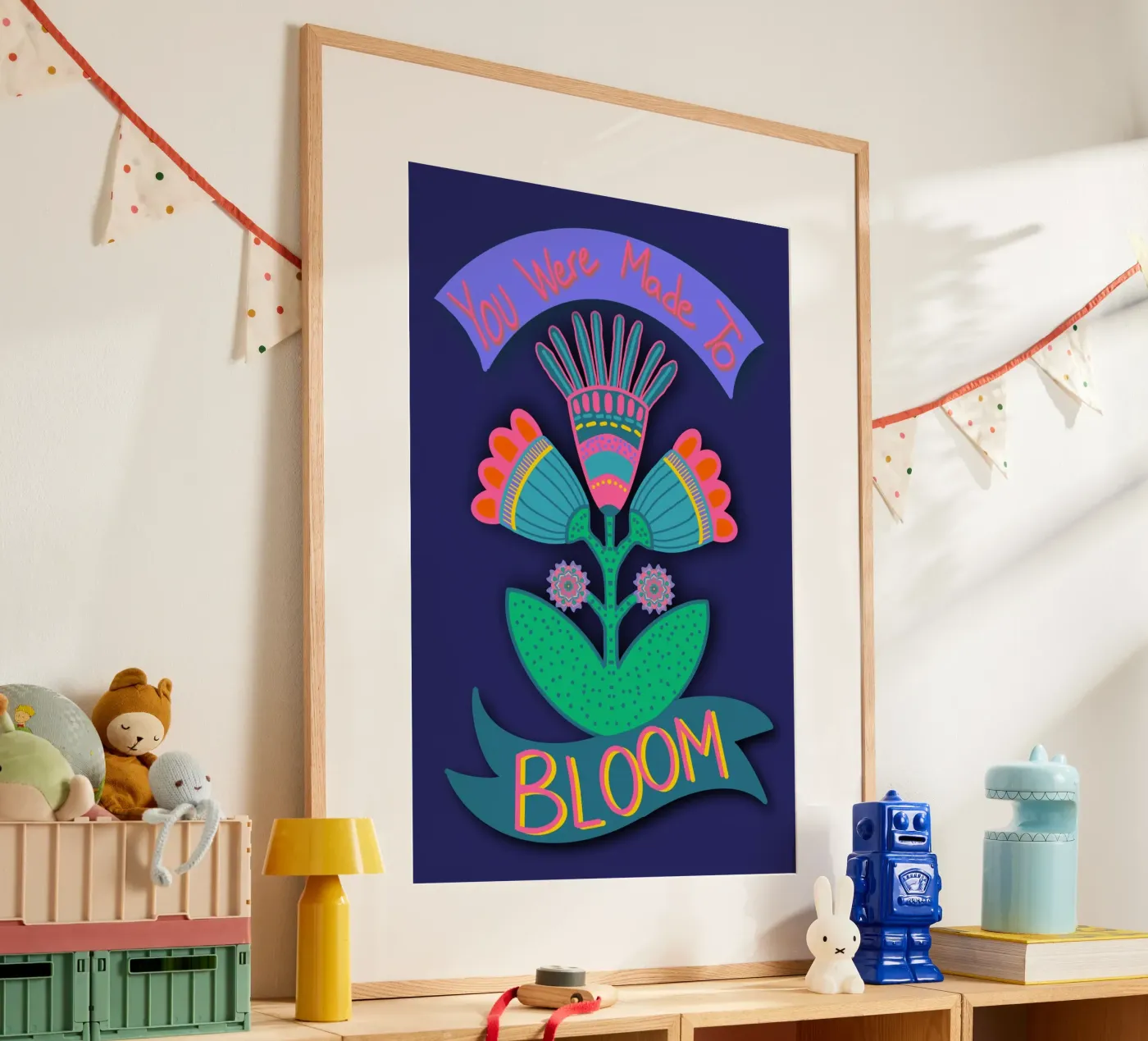 Bloom dunkelblau poster da Miris bunte Modewelt