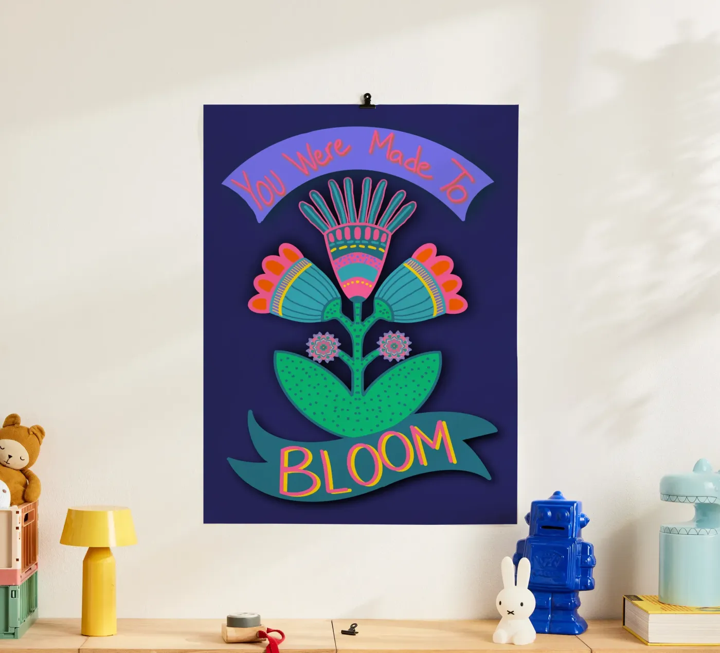 Bloom dunkelblau poster da Miris bunte Modewelt