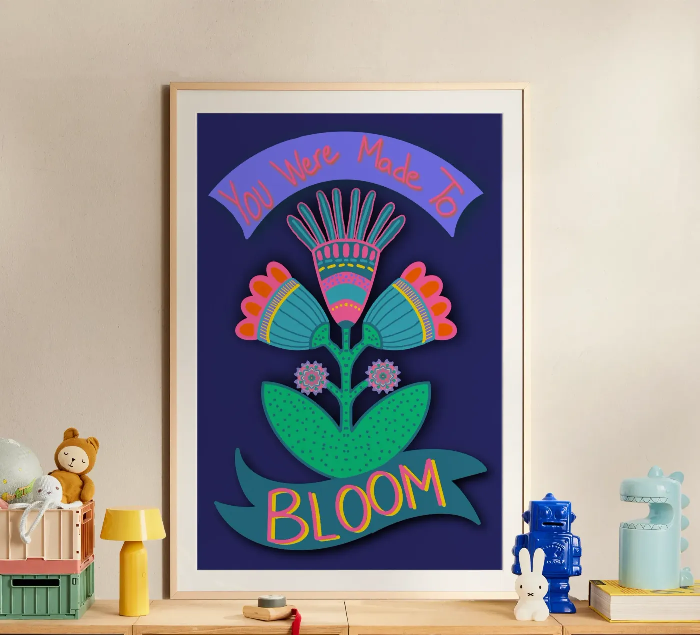 Bloom dunkelblau poster da Miris bunte Modewelt