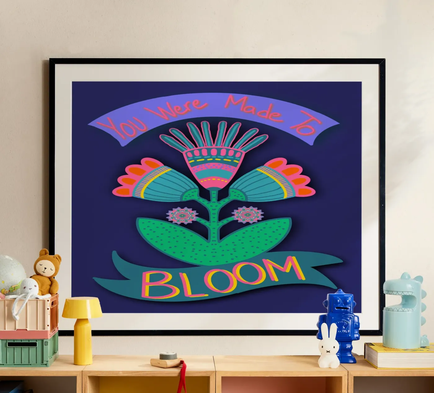 Bloom dunkelblau poster da Miris bunte Modewelt
