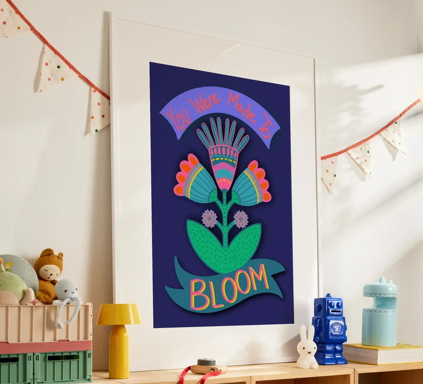 Bloom dunkelblau poster da Miris bunte Modewelt