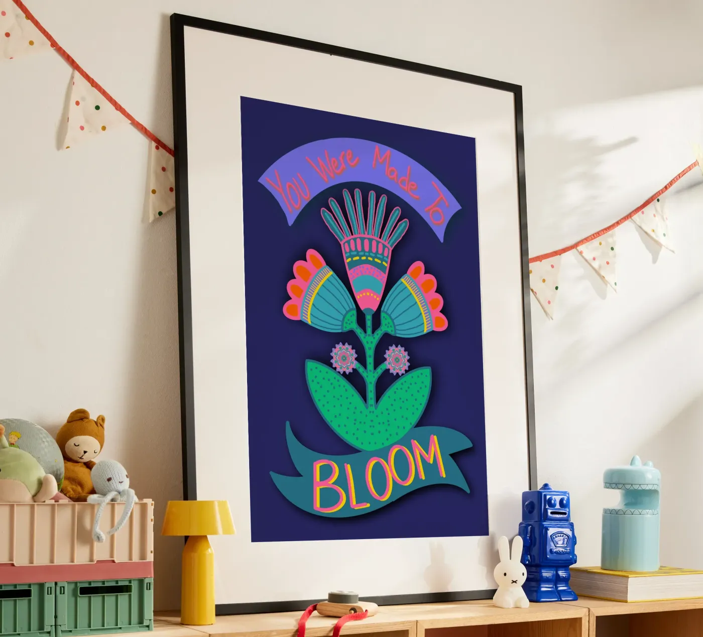 Bloom dunkelblau poster da Miris bunte Modewelt