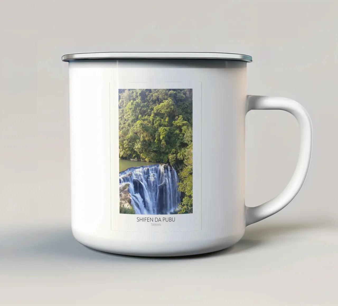 Cascata di Taiwan Shifen tazza in smalto da Wonderland Photography