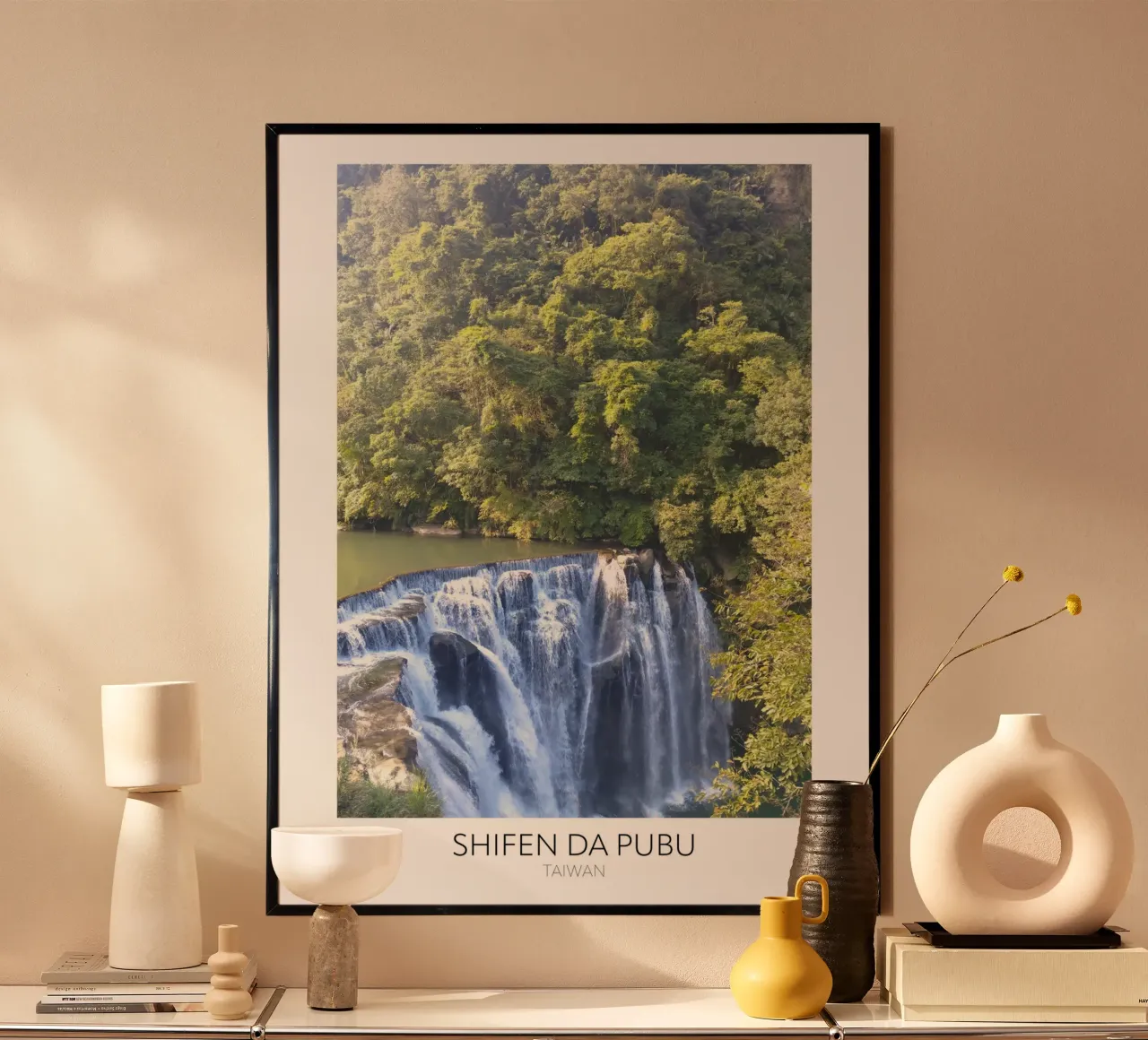 Cascata di Taiwan Shifen poster da Wonderland Photography