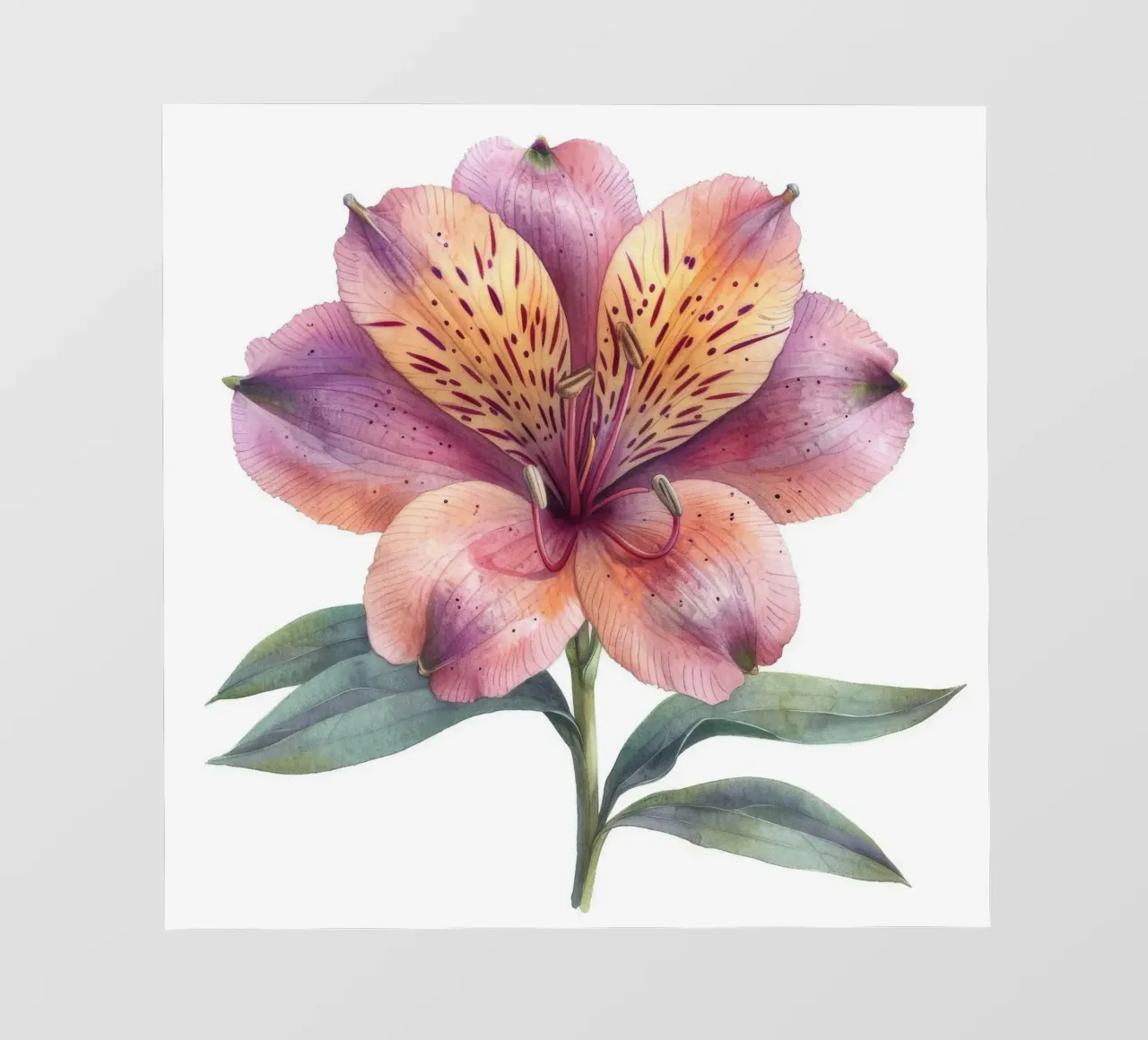 Alstroemeria Flower 4 pvc cover by Bold Blooms