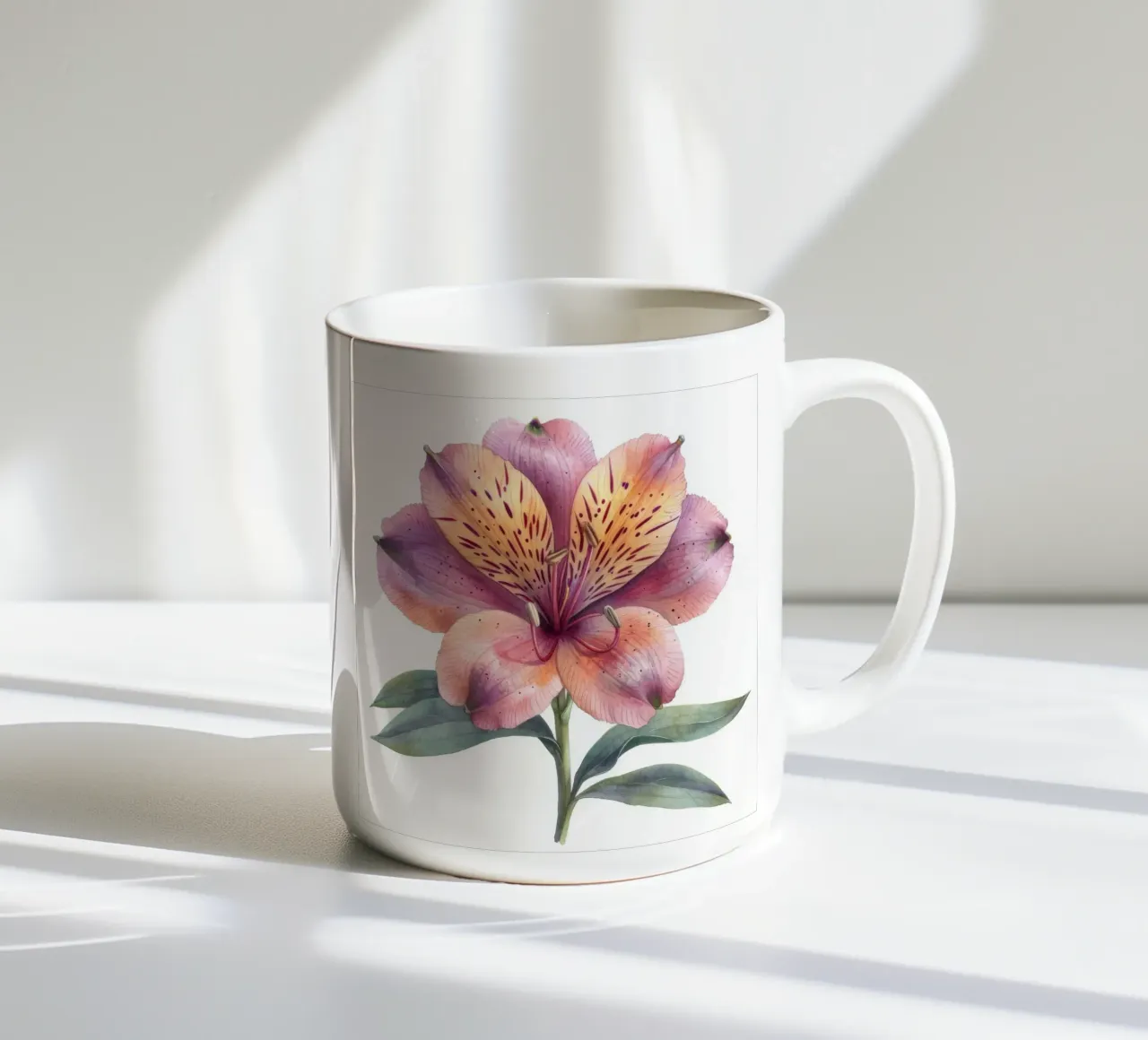 Fiore di alstroemeria 4 tazza in ceramica da Bold Blooms