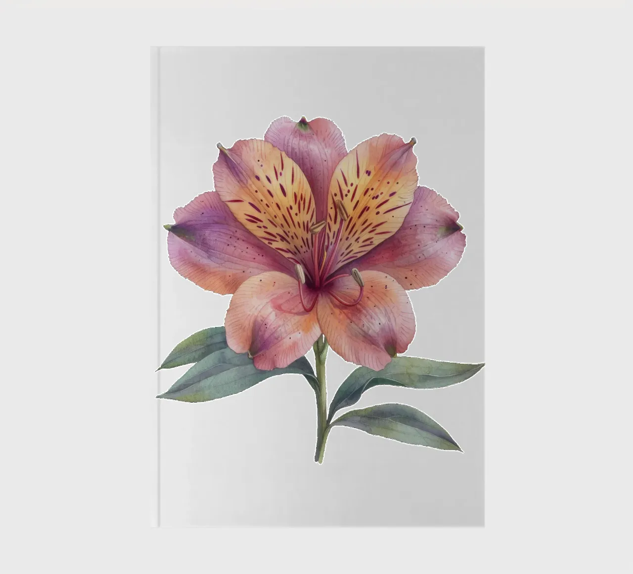 Alstroemeria Flower 4 notebook by Bold Blooms