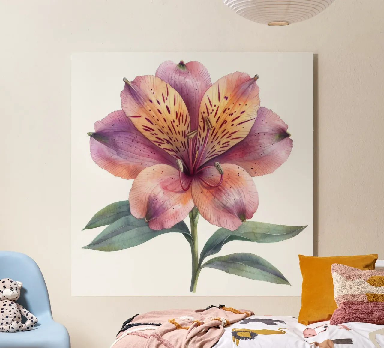Alstroemeria Flower 4 acrylic glass by Bold Blooms