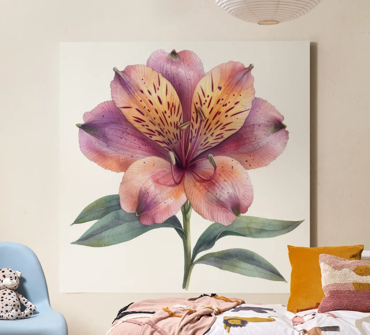 Alstroemeria Flower 4 canvas by Bold Blooms
