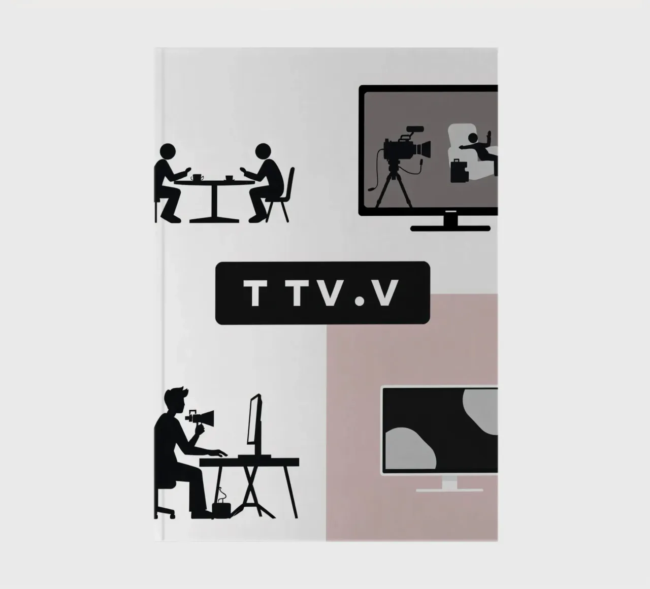Creative collaboration and video production in a modern work notebook by DesignDoodle