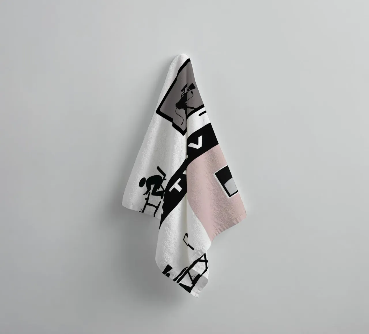 Creatieve samenwerking en videoproductie in een moderne werkomgeving badhanddoek van DesignDoodle