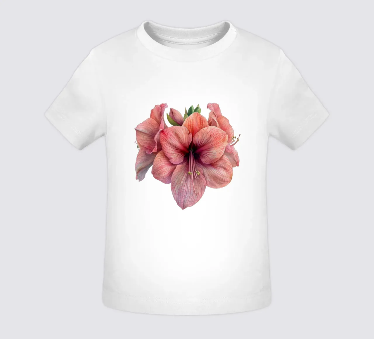 Amaryllis Flower 2 baby t-shirt by Bold Blooms
