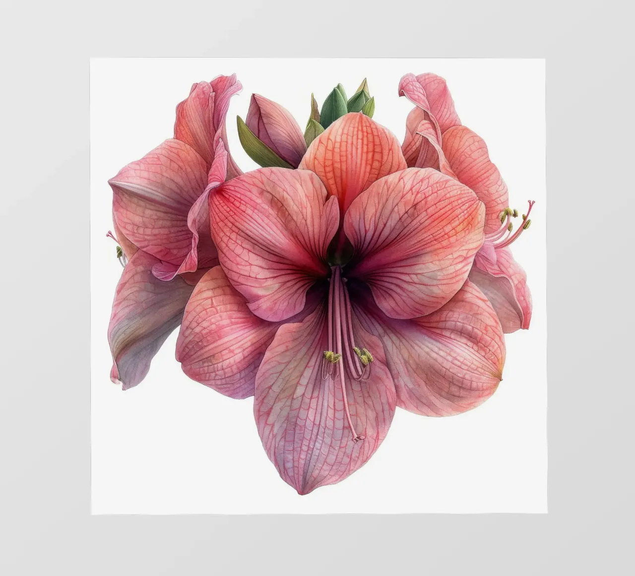 Amaryllis Bloem 2 fotobehang van Bold Blooms