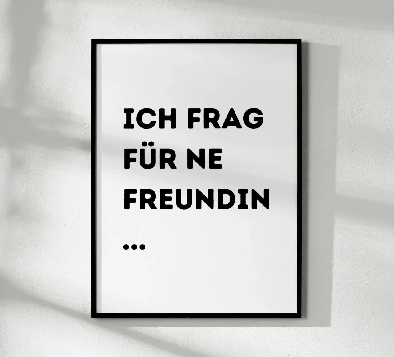 Spruch Freundin - German words - schwarz weiß - Skandi Hahnemühle von keinkonzept