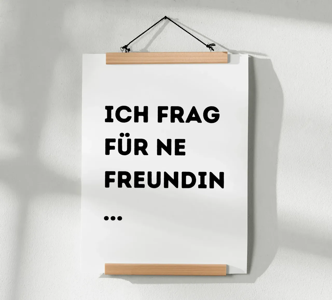 Spruch Freundin - German words - schwarz weiß - Skandi Hahnemühle von keinkonzept