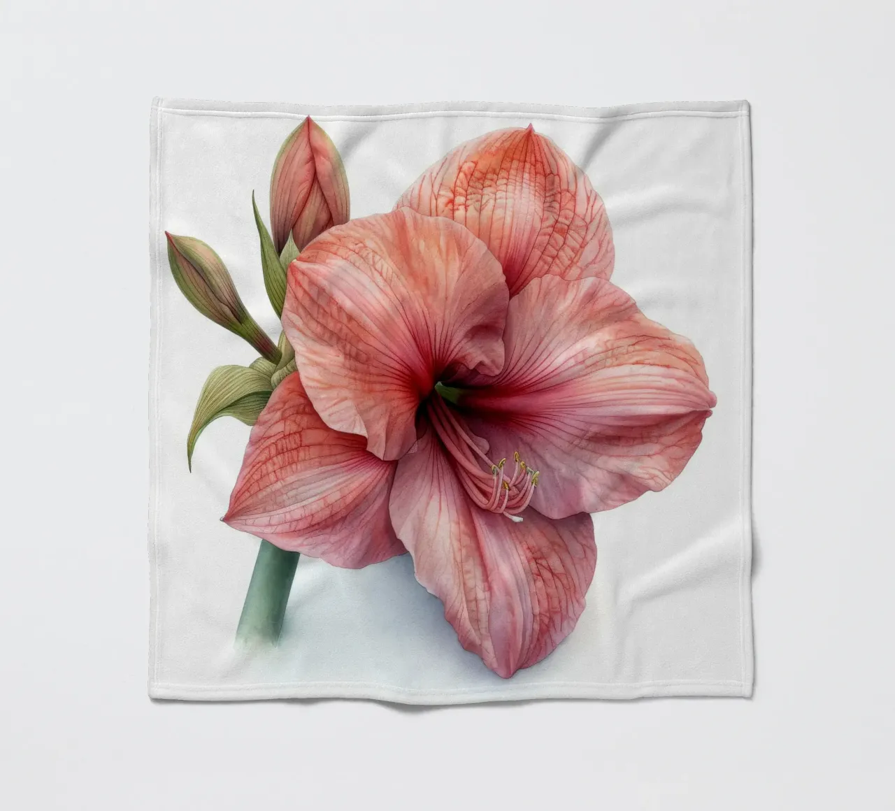 Amaryllis Flower 4 fleece blanket by Bold Blooms