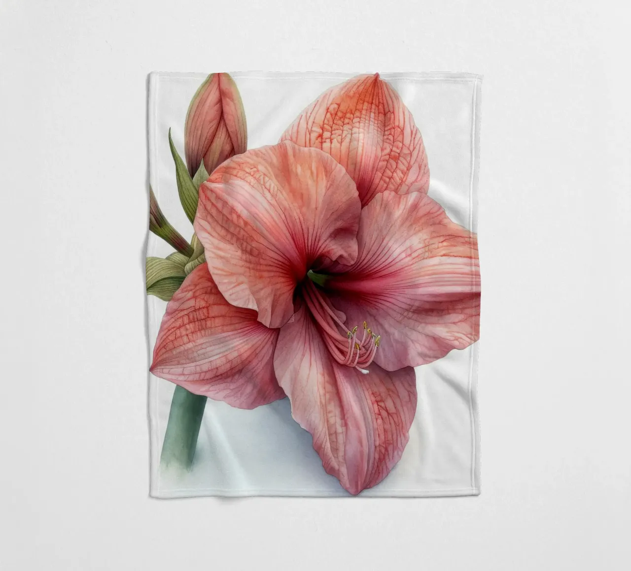 Amaryllis Flower 4 fleece blanket by Bold Blooms