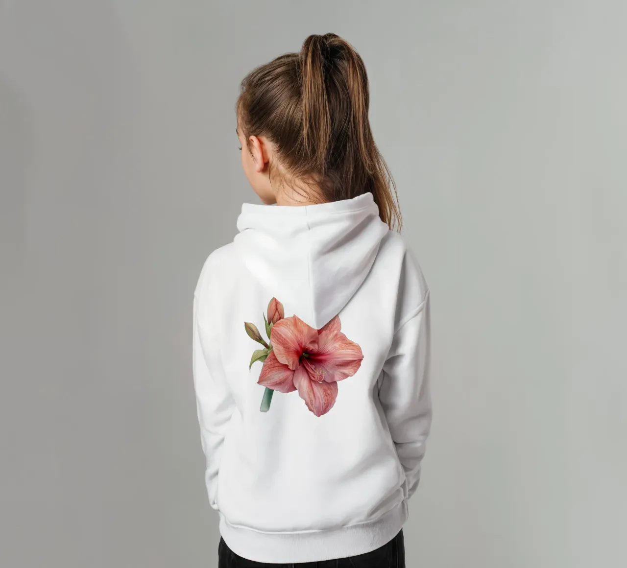Amaryllis Flower 4 kids hoodie by Bold Blooms
