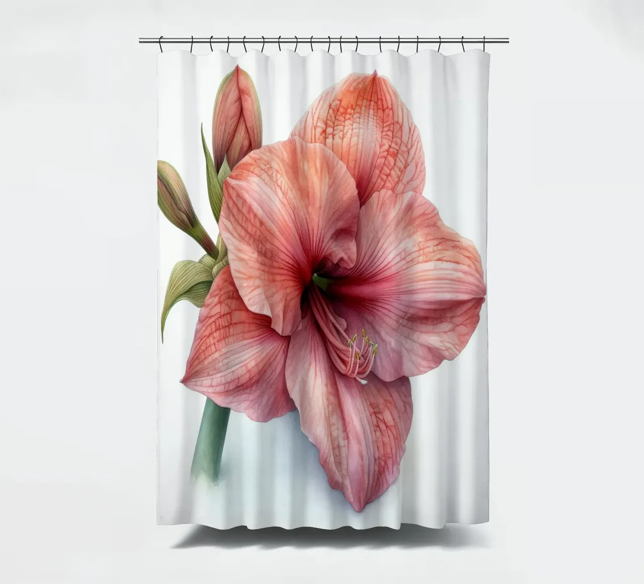 Amaryllis Flower 4 shower curtain by Bold Blooms
