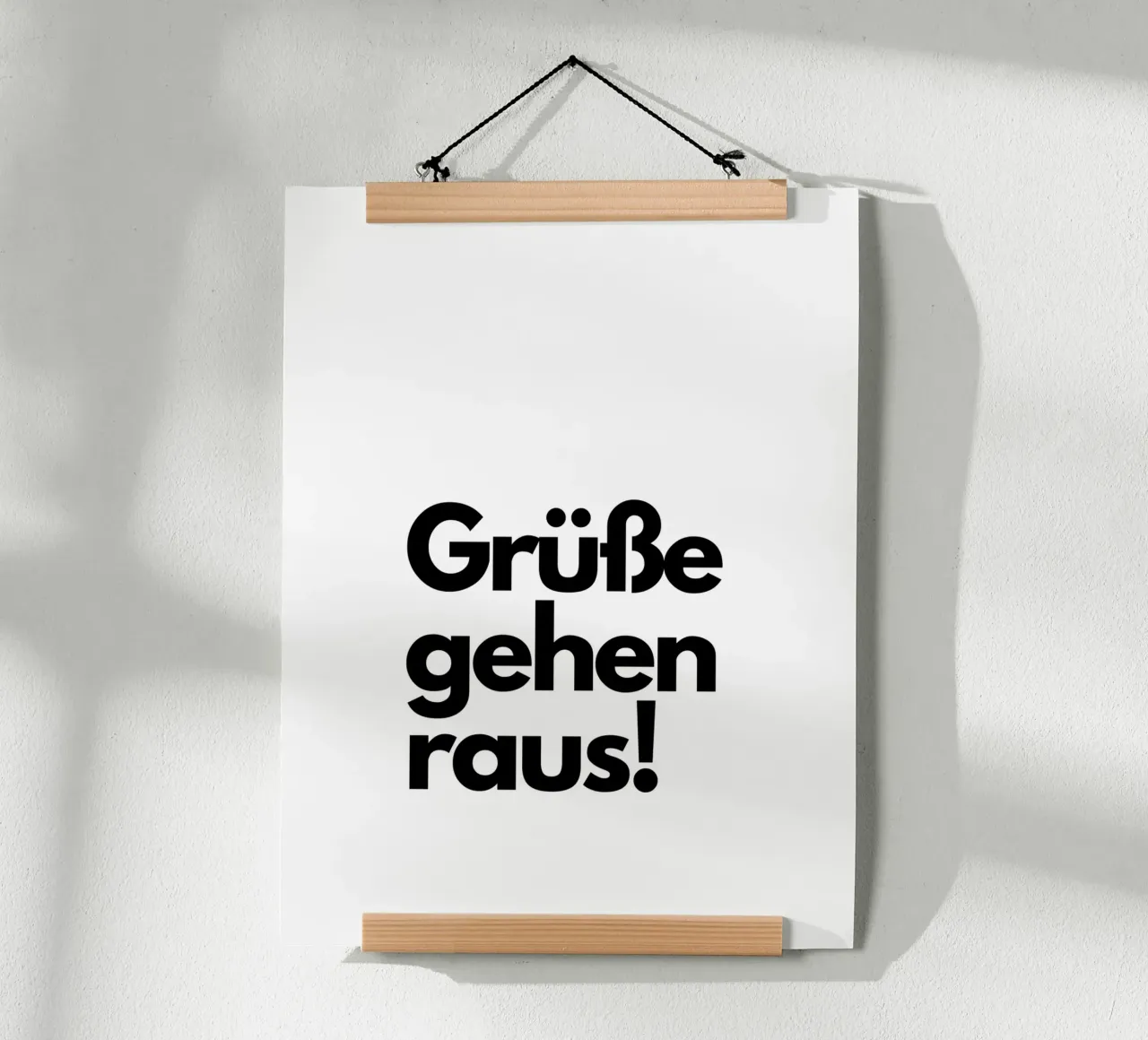 Grüße gehen raus - Spruch - german words hahnemühle by keinkonzept