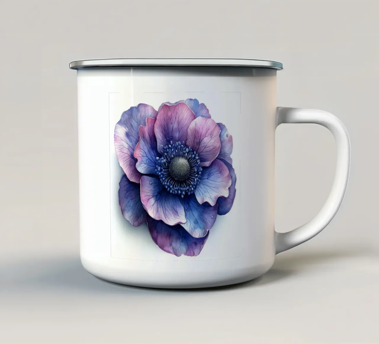 Fiore di anemone 2 tazza in smalto da Bold Blooms