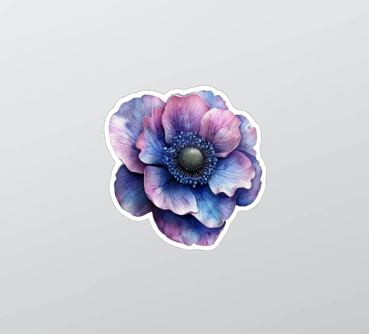 Anemoon bloem 2 sticker van Bold Blooms