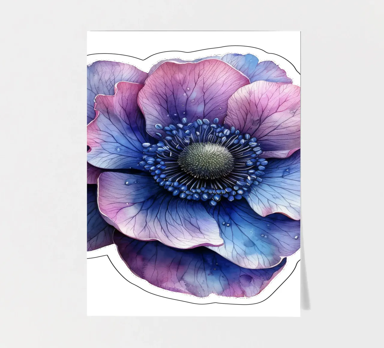 Anemonenblüte 2 Stickerbogen von Bold Blooms