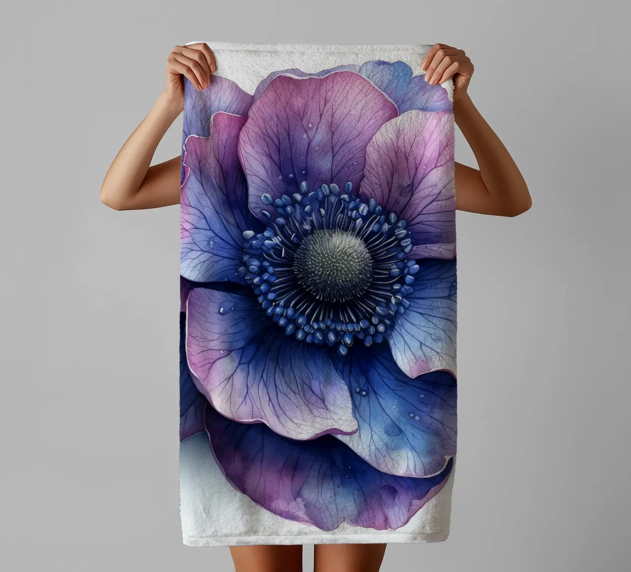 Anemone Flower 2 towel by Bold Blooms