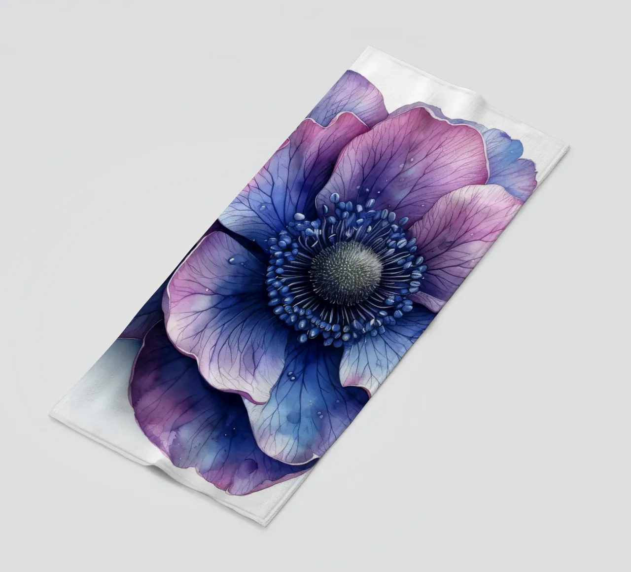 Fiore di anemone 2 telo mare da Bold Blooms