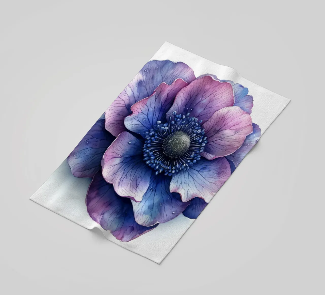Fiore di anemone 2 telo mare da Bold Blooms