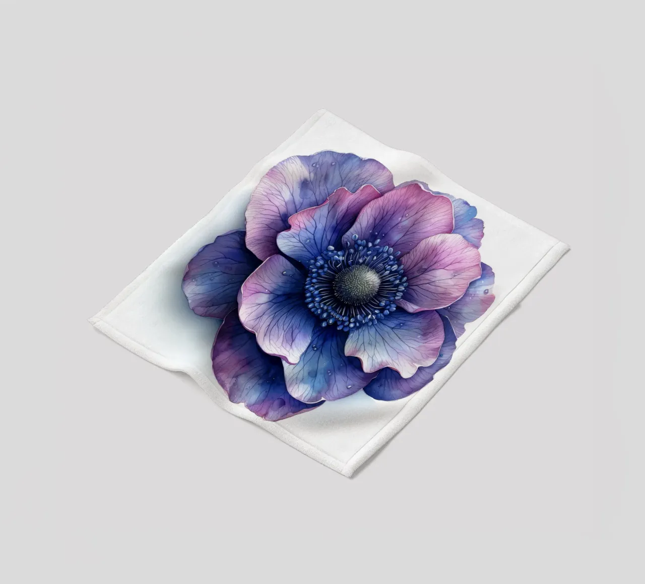 Anemone Flower 2 fleece blanket by Bold Blooms