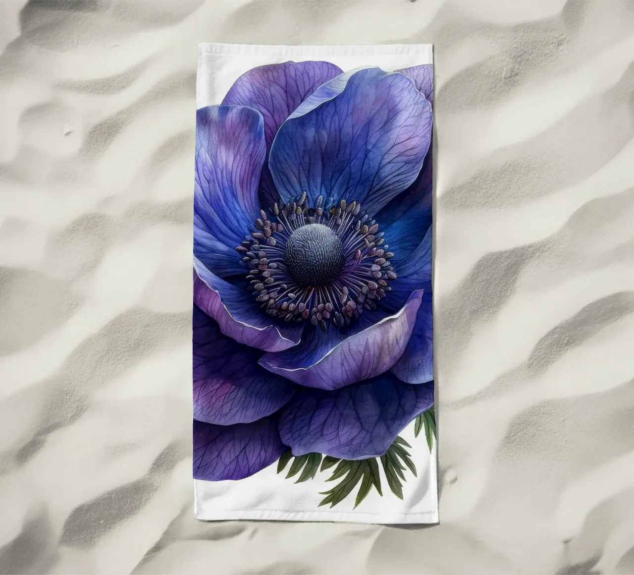 Fiore di anemone 4 telo mare da Bold Blooms