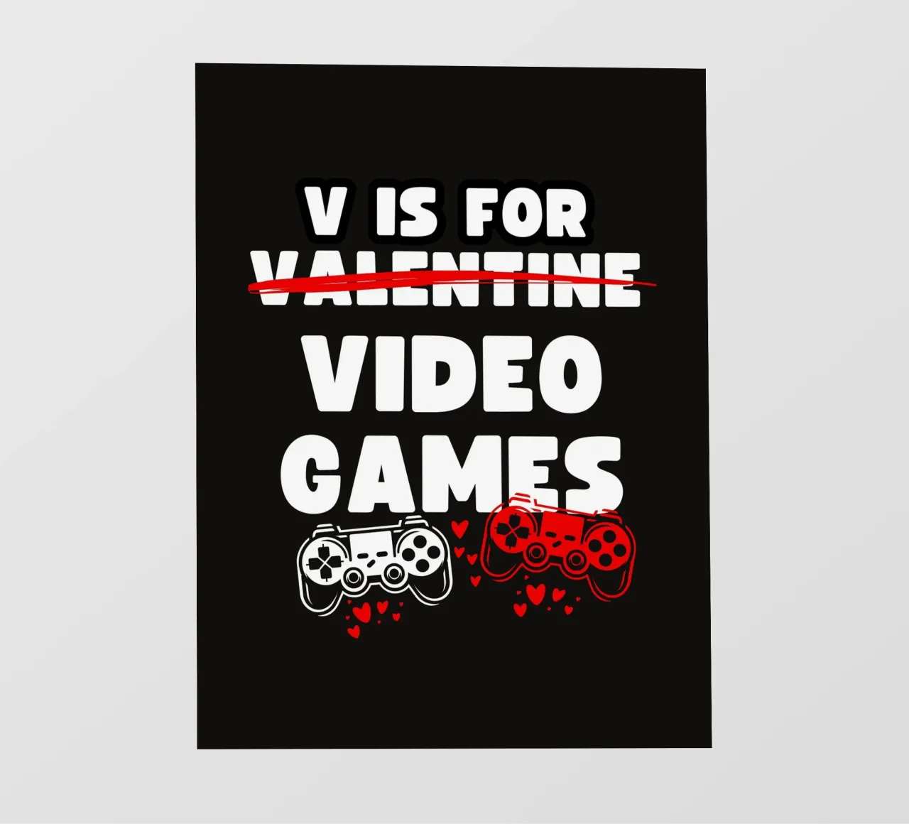 V IS FOR VALENTINE X VIDEO GAMES telo in pvc da ArtDesign by KBK