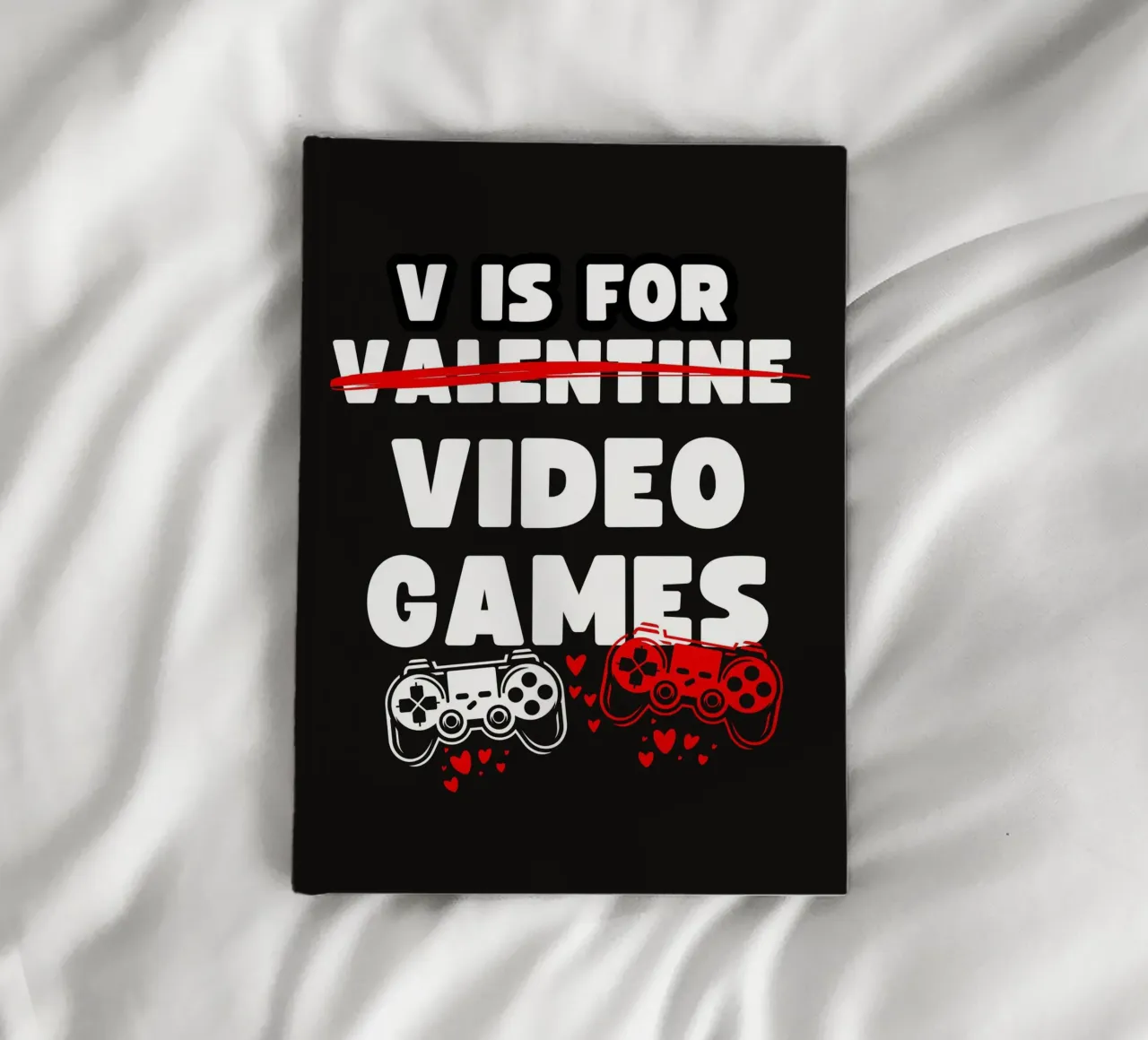 V IS FOR VALENTINE X VIDEO GAMES notebook by ArtDesign by KBK