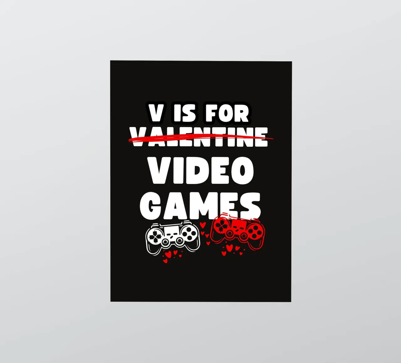 V IS FOR VALENTINE X VIDEO GAMES sticker van ArtDesign by KBK
