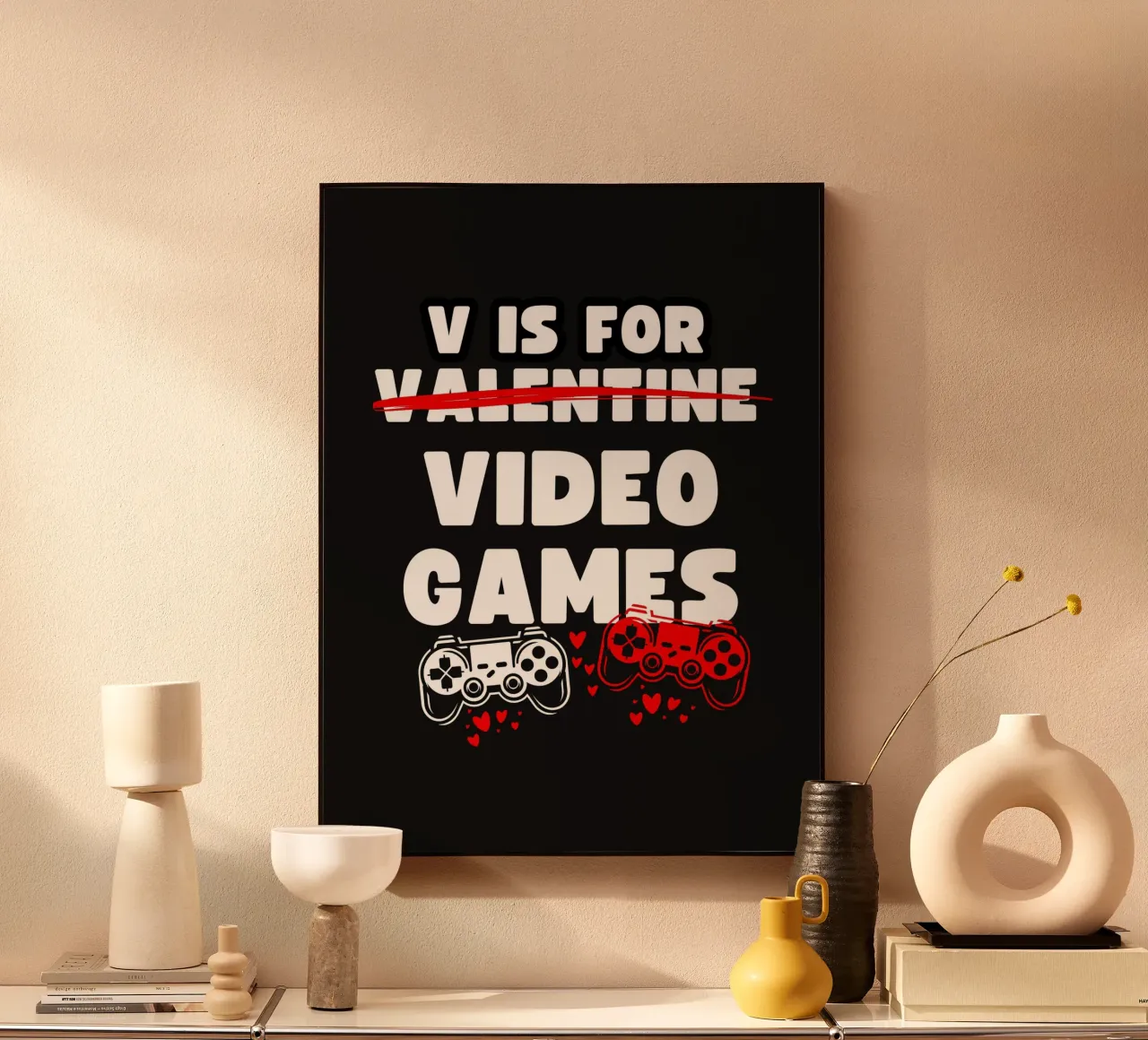 V IS FOR VALENTINE X VIDEO GAMES plexiglass da ArtDesign by KBK