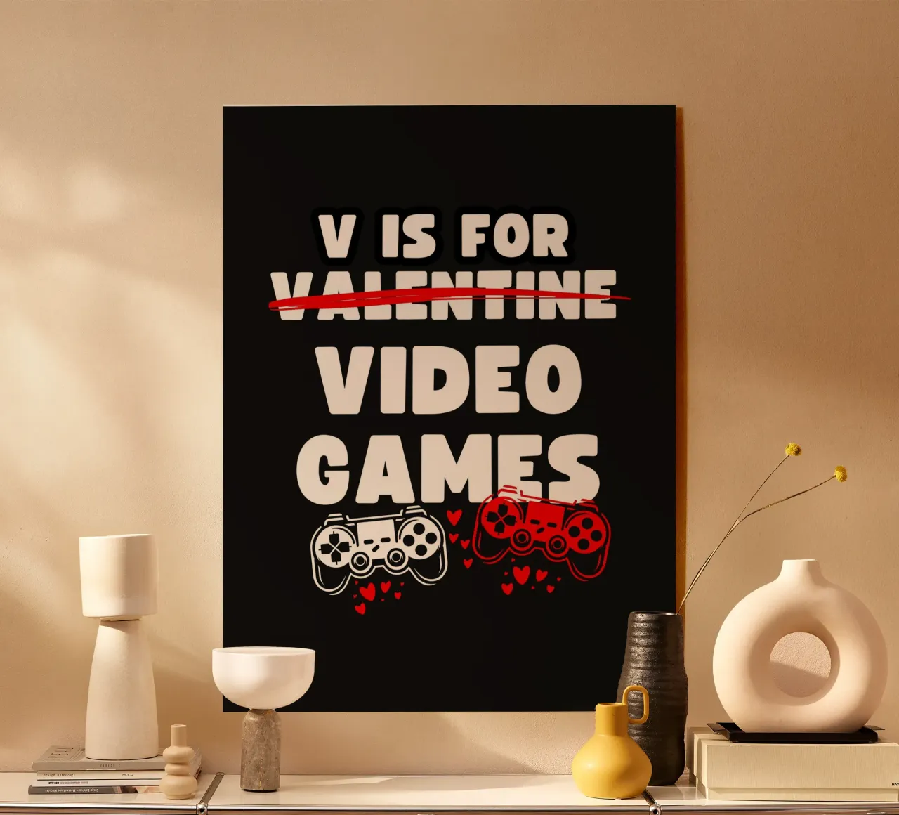 V IS FOR VALENTINE X VIDEO GAMES plexiglass da ArtDesign by KBK