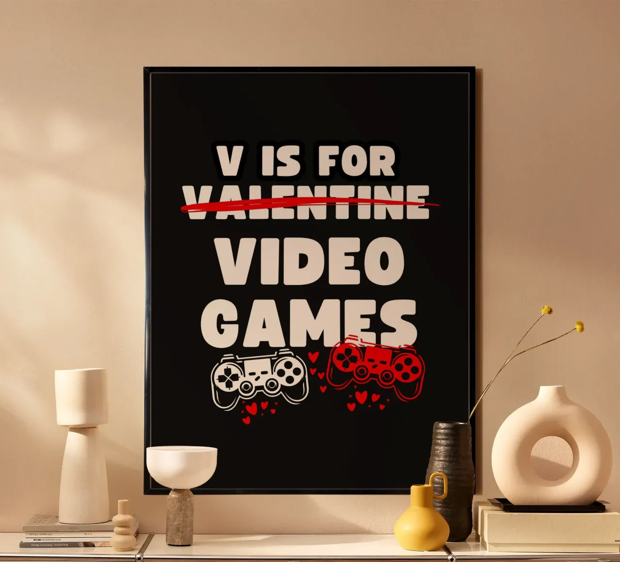 V IS FOR VALENTINE X VIDEO GAMES carta hahnemühle da ArtDesign by KBK