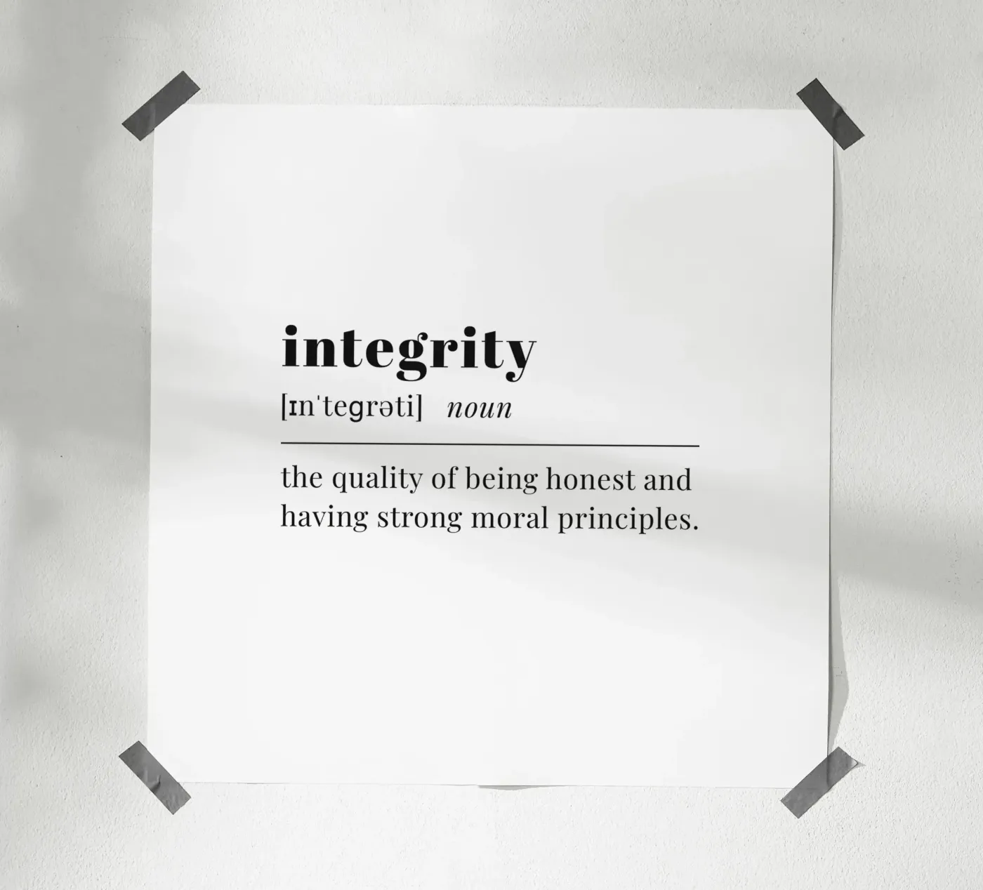 integrity Poster von pilotpegasus
