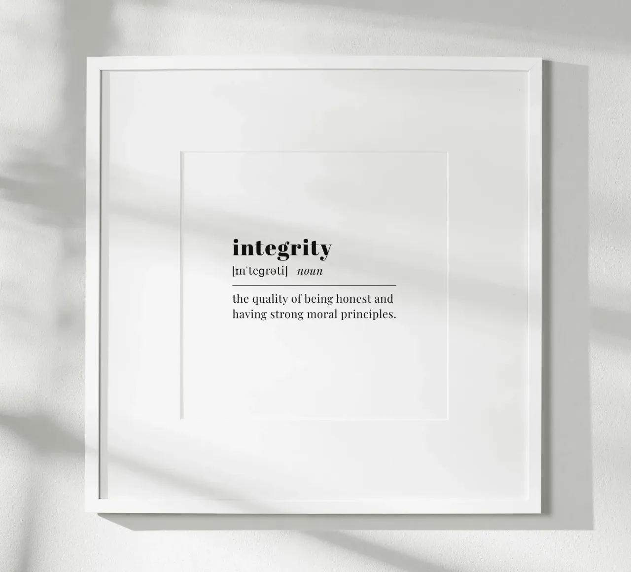integrity poster con telaio in plastica da pilotpegasus