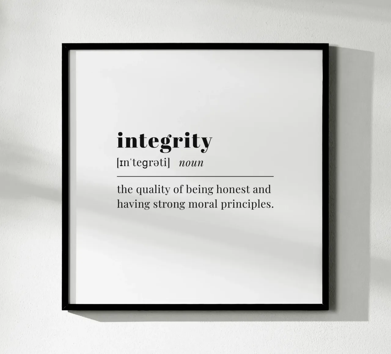 integrity poster con telaio in plastica da pilotpegasus