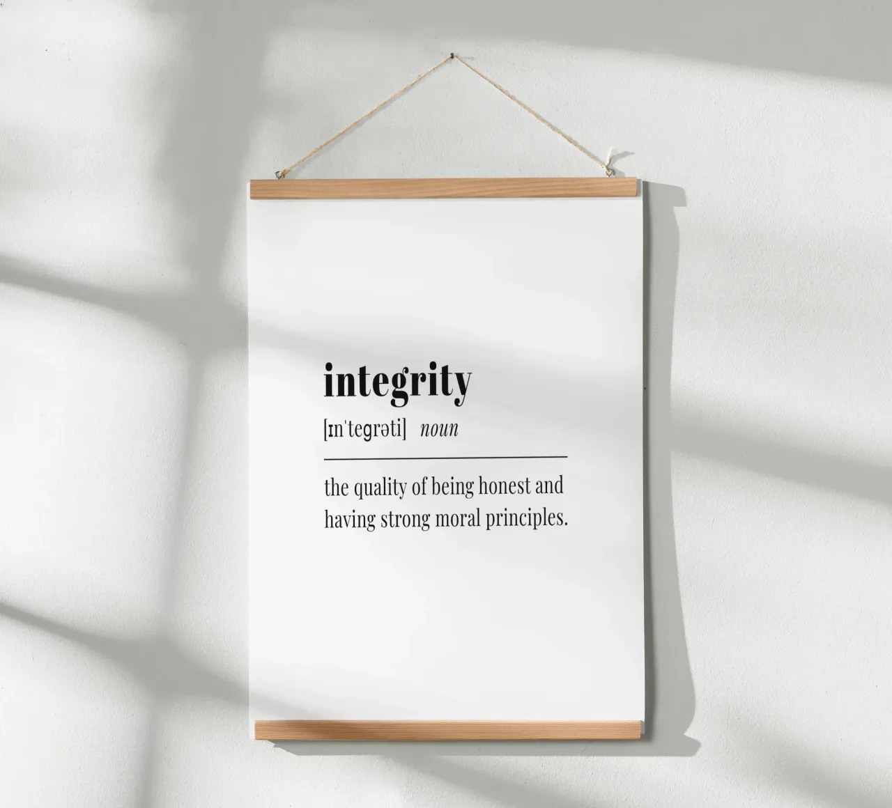 integrity poster con telaio in plastica da pilotpegasus
