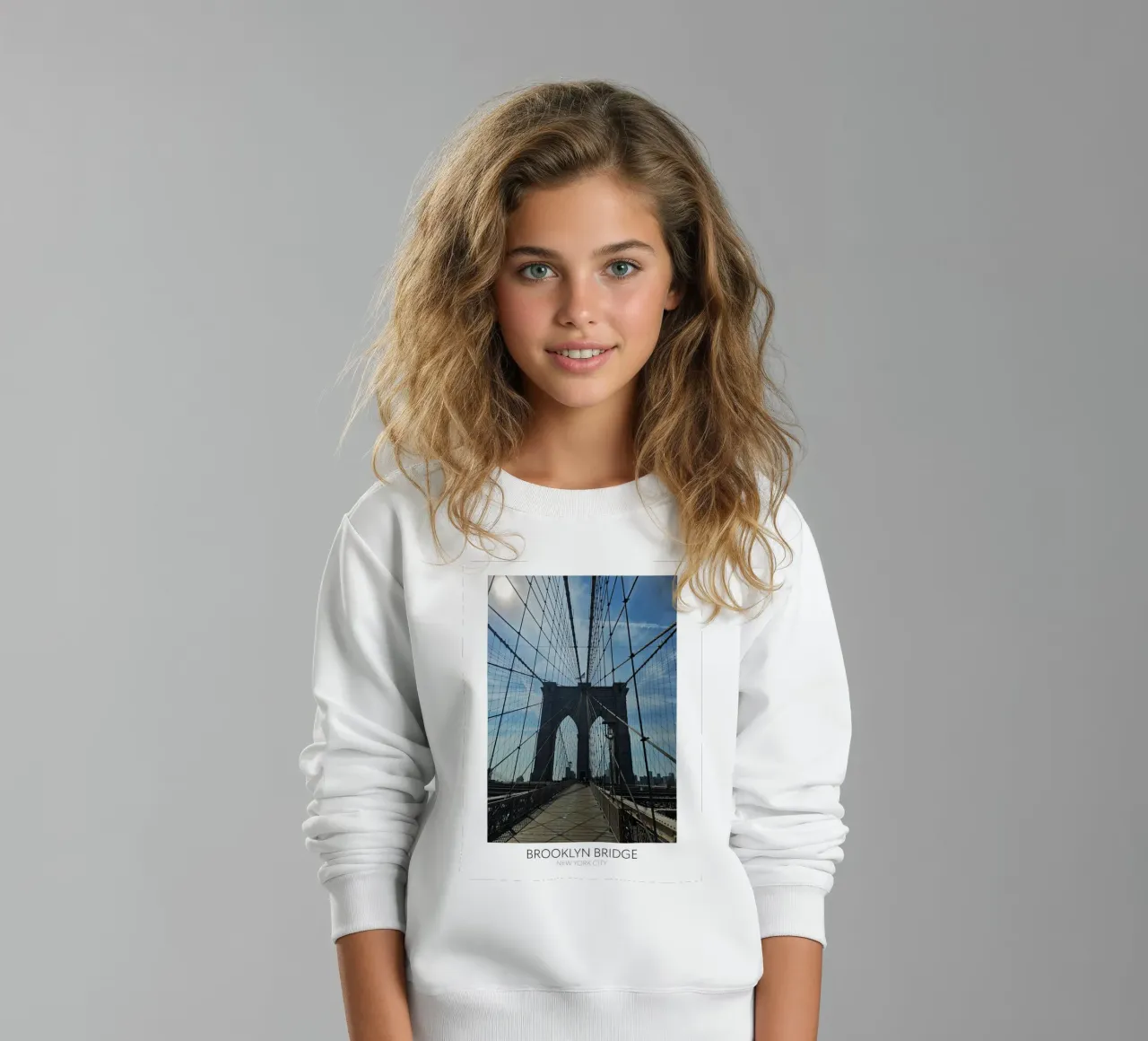 Brooklyn Bridge, New York felpa bambino da Wonderland Photography